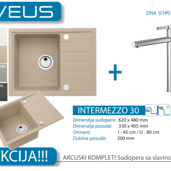 Lož Alveus - Set sudopera sa slavinom i sifonom - Intermezzo 30 + Zina (CHR) - Razne boje