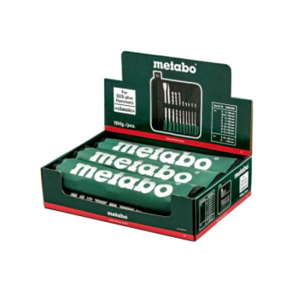 Metabo 10-delni SDS-plus set burgija, dleto i špic u platnenoj torbici 630824000