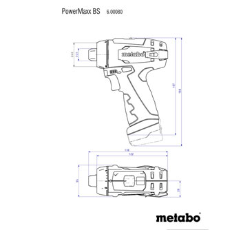 Metabo aku bušilica PowerMaxx BS Basic 600984000 - Slika 3