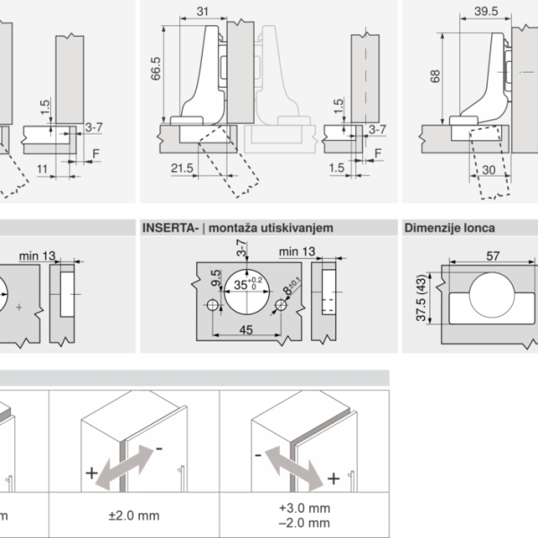 SARKA 110*CLIP TOP BLUMOTION B-71B3550
