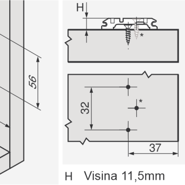 PLOČICA SA EKSCENTROM (3mm)B-173H7130
