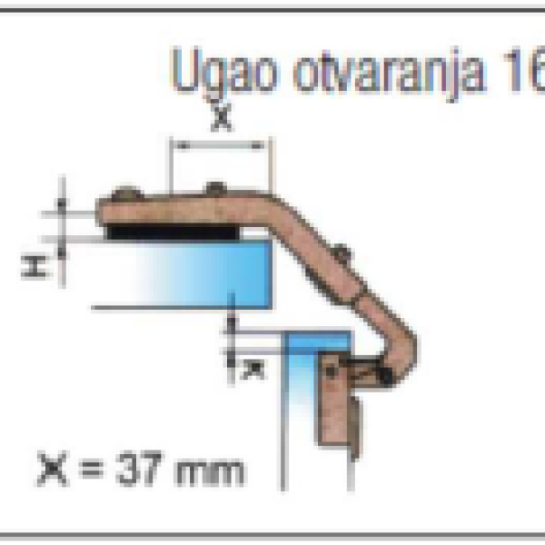 Ravna sarka za ugaoni element