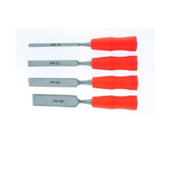 Set ručnih dleta , 4 dela - 6,12,18,24mm, sa plastičnom drškom Sparta 243975
